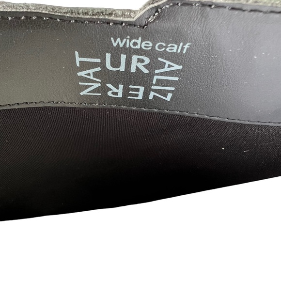 Naturalizer Boot Rena Tall Riding Buckle Black Leather Wide Calf Womens Size 9.5 - Picture 8 of 14